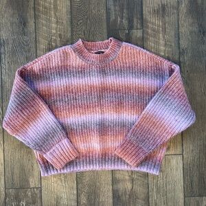 Dynamite Pink and Purple Knit Sweater